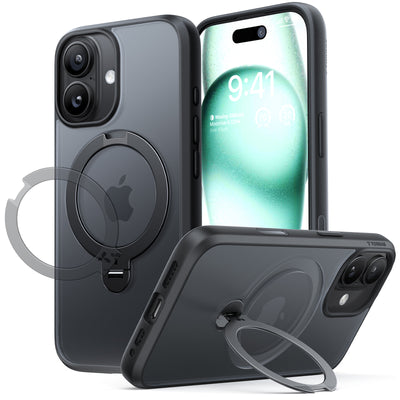 Torras iPhone 17 (6.3") 2025  Ostand Spin Case - Black