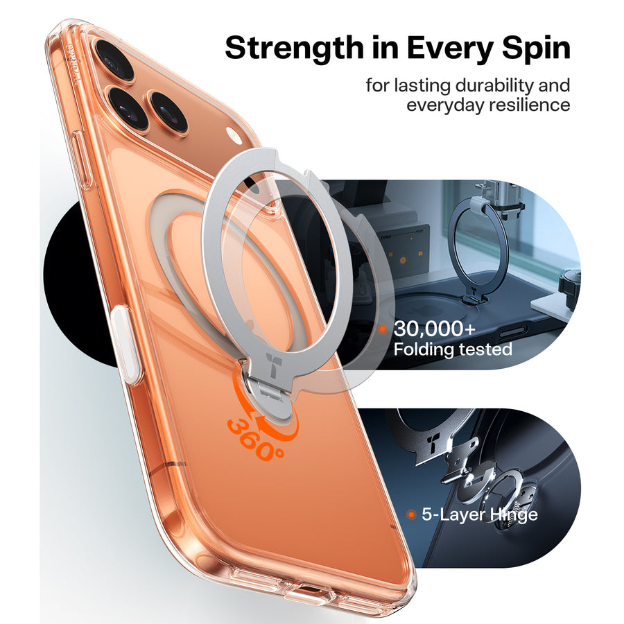 Torras iPhone 17 Pro (6.3") 2025  Ostand Spin Case - Clear