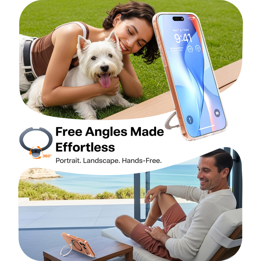 Torras iPhone 17 Pro (6.3") 2025  Ostand Spin Case - Clear