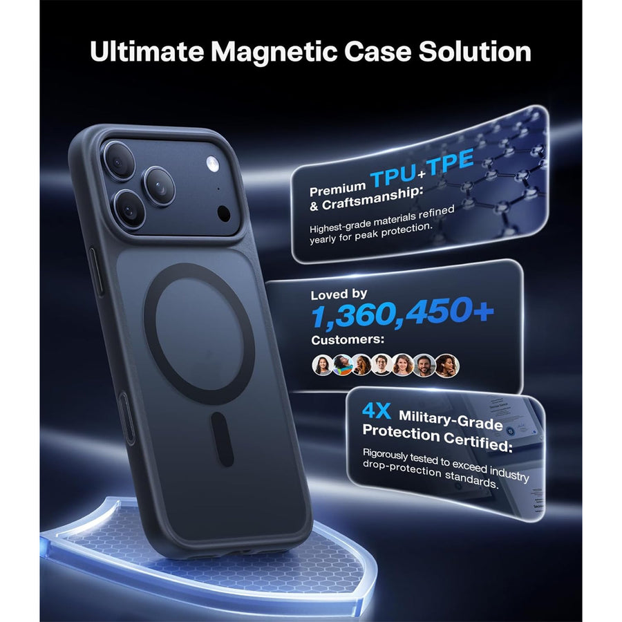 Torras iPhone 17 Pro (6.3") 2025  Guardian Magnetic Case - Black
