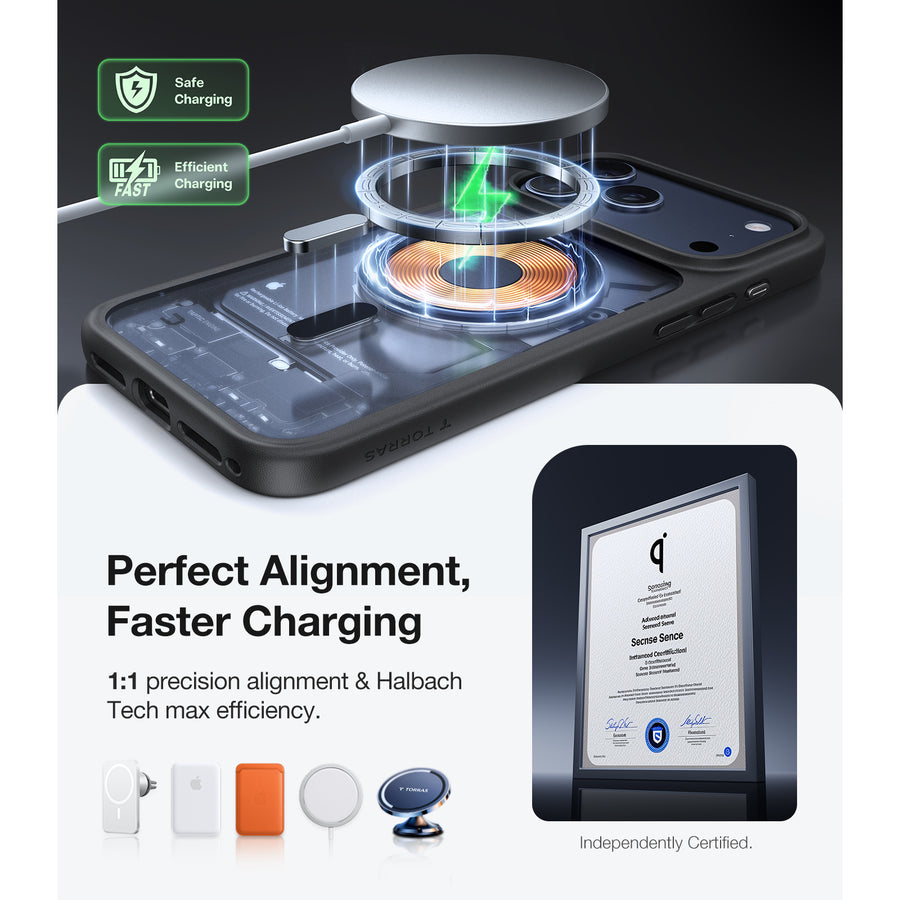 Torras iPhone 17 Pro Max (6.9") 2025  Guardian Magnetic Case - Black