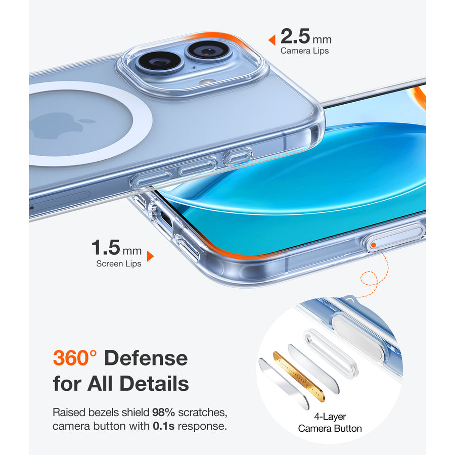 Torras iPhone 17 (6.3") 2025  Guardian Magnetic Case - Clear