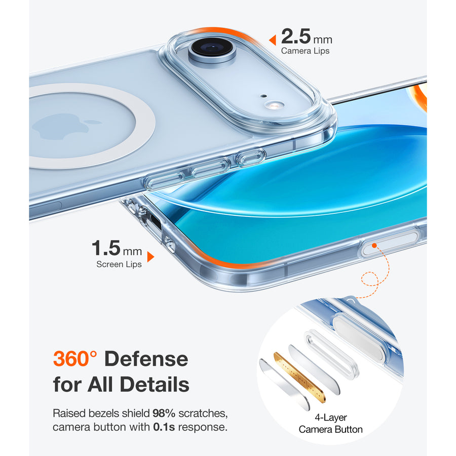 Torras iPhone Air (6.5") 2025  Guardian Magnetic Case - Clear