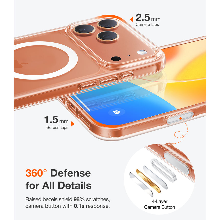 Torras iPhone 17 Pro (6.3") 2025  Guardian Magnetic Case - Clear
