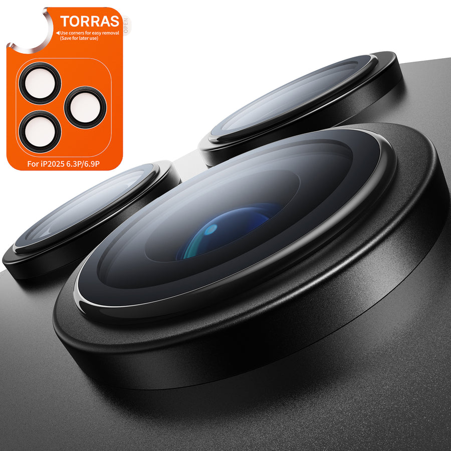 Torras iPhone 17 Pro/17 Pro Max 2025   Camera Lensguard - Black