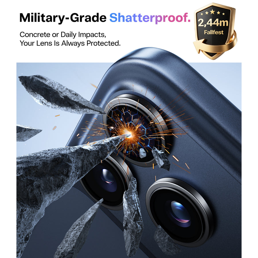 Torras iPhone 17 Pro/17 Pro Max 2025   Camera Lensguard - Black