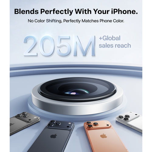 Torras iPhone 17 Pro/17 Pro Max 2025   Camera Lensguard - Sliver