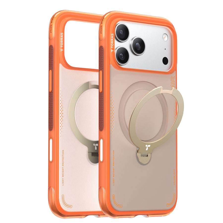 Torras iPhone 17 Pro Max (6.9") 2025  Ostand Spin Air Case - Orange