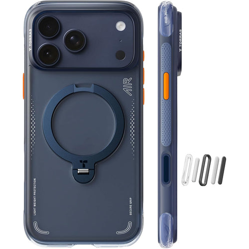 Torras iPhone 17 Pro (6.3") 2025  Ostand Spin Air Case - Navy Blue