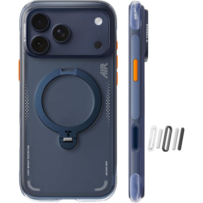 Torras iPhone 17 Pro Max (6.9") 2025  Ostand Spin Air Case - Navy Blue