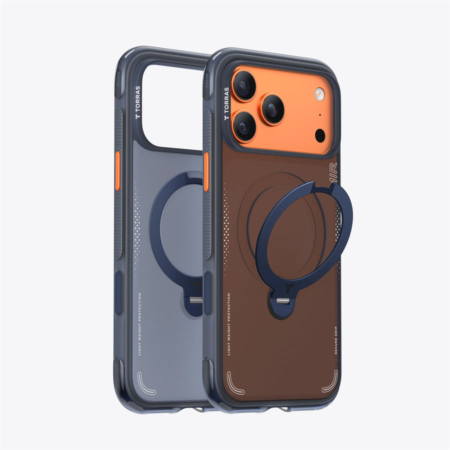 Torras iPhone 17 Pro Max (6.9") 2025  Ostand Spin Air Case - Navy Blue