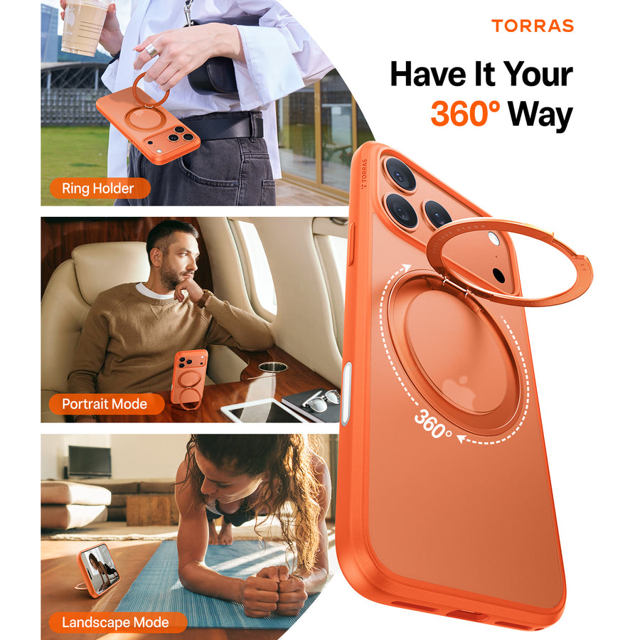 Torras iPhone 17 Pro Max (6.9") 2025  Ostand Pro Case - Orange