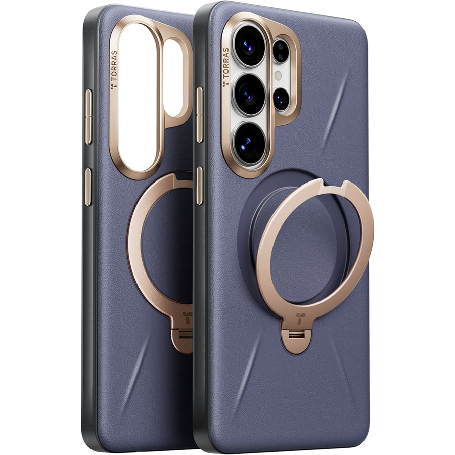 Torras Galaxy S26 Ultra  Ostand Spin VegSkin Case - Dark Purple