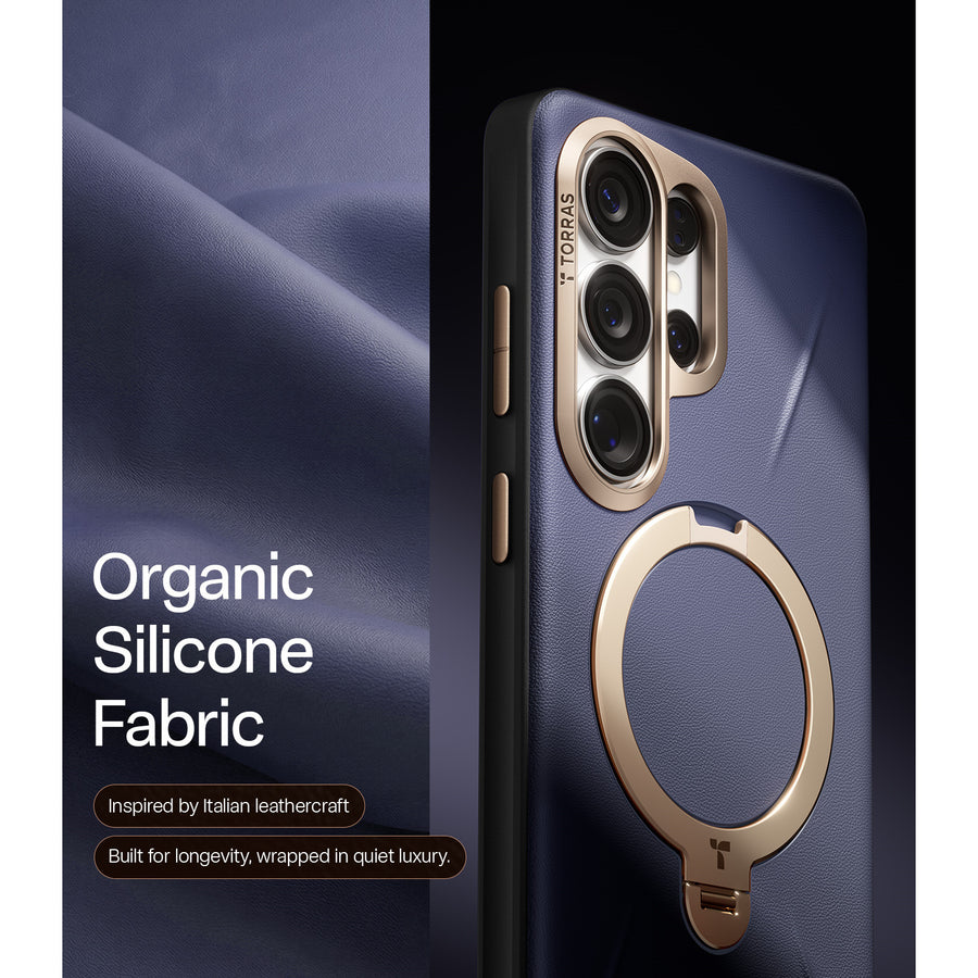 Torras Galaxy S26 Ultra  Ostand Spin VegSkin Case - Dark Purple
