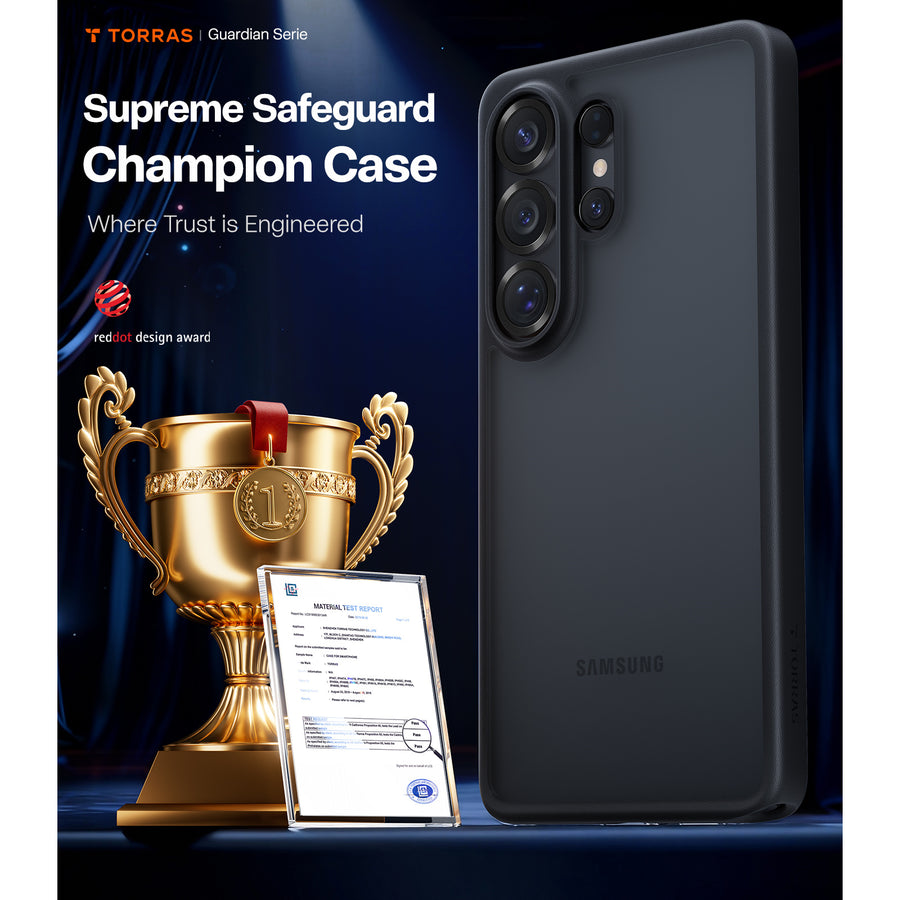 Torras Galaxy S26 Ultra Guardian  Case - Black