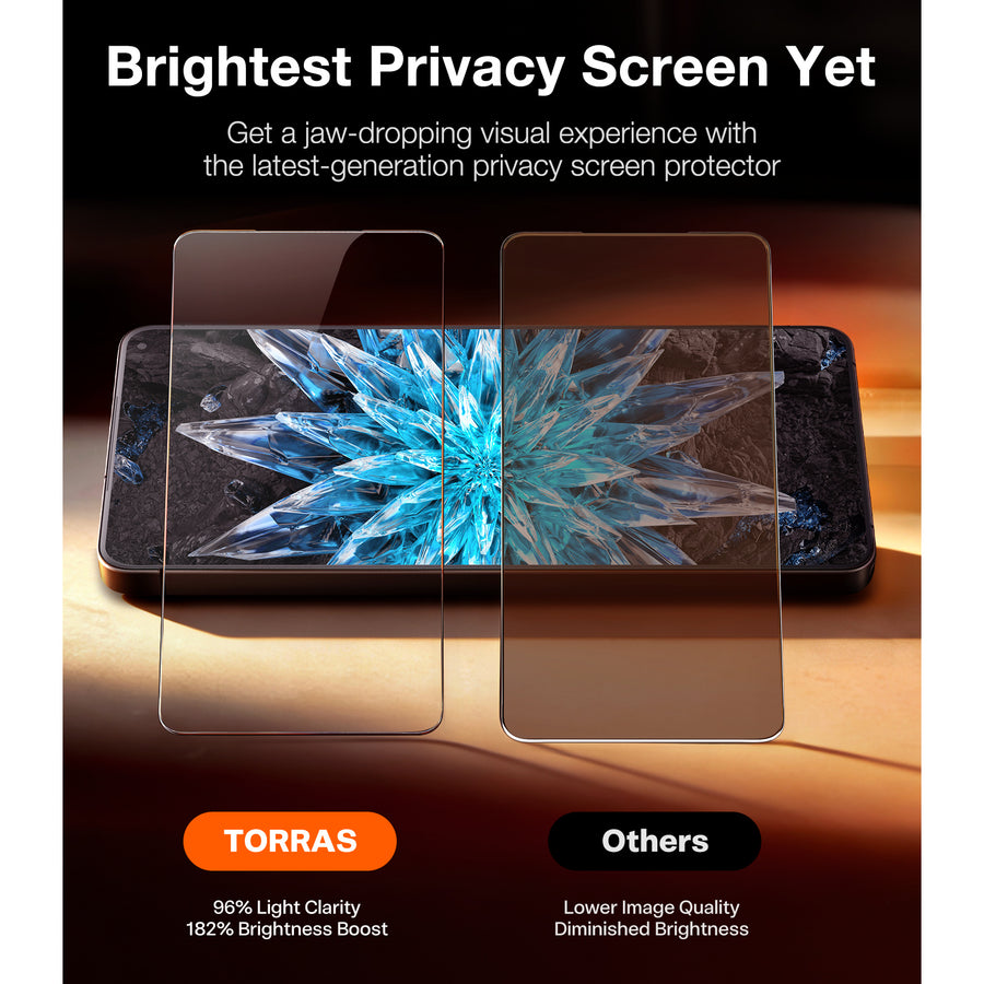Torras Galaxy S26 Ultra   Premium Tempered Privacy Glass Screen Protector - Black