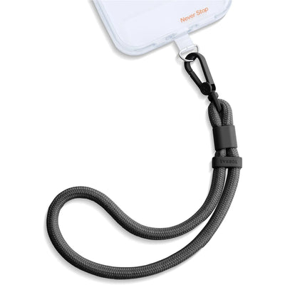 Torras LoopGo Flex Universal Wrist Phone Lanyard - Black - Multi-Function - Adjustable Premium Metal Buckles - Skin-Friendly - Lightweight & Comfortable - Built to Last - Come with 2 Phone Tabs