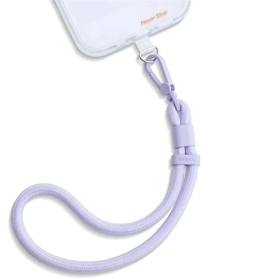Torras LoopGo Flex Universal Wrist Phone Lanyard - Purple - Multi-Function - Adjustable Premium Metal Buckles - Skin-Friendly - Lightweight & Comfortable - Built to Last - Come with 2 Phone Tabs