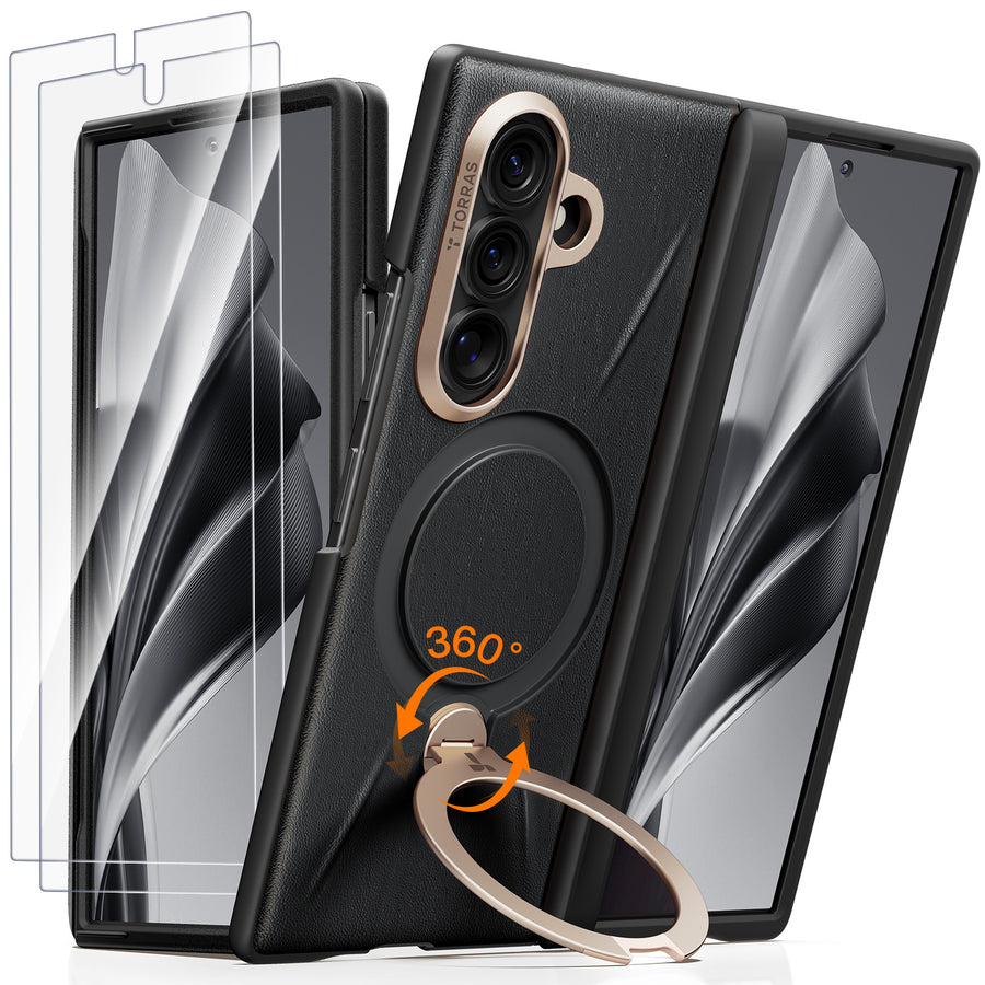 Torras Galaxy Z Fold8 Ultra Ostand Spin VegSkin Case   - Black