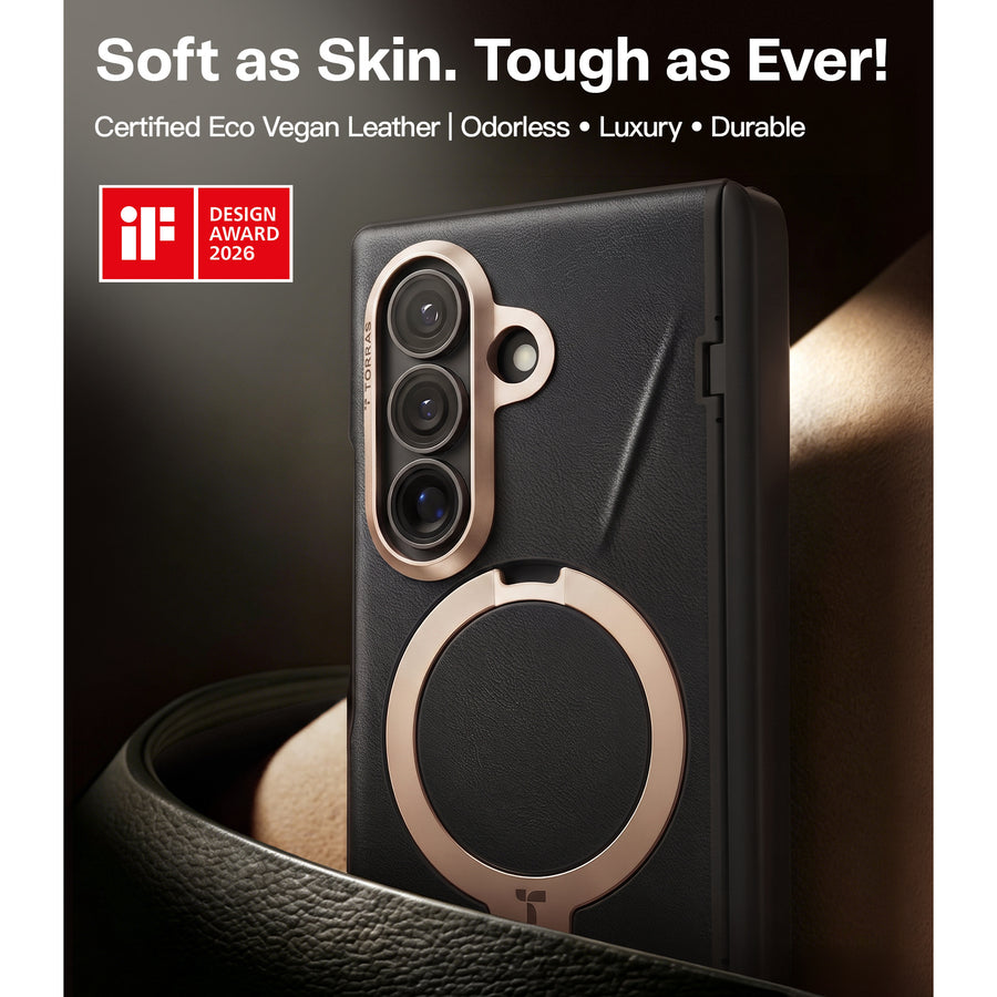 Torras Galaxy Z Fold8 Ultra Ostand Spin VegSkin Case   - Black