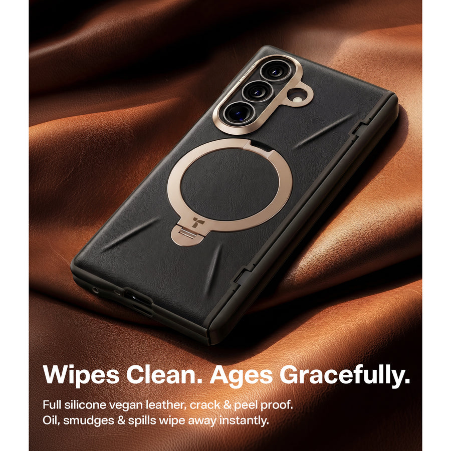 Torras Galaxy Z Fold8 Ultra Ostand Spin VegSkin Case   - Black