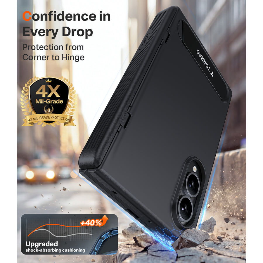Torras Galaxy Z Fold8 Ostand L1 Guardian Case   - Black