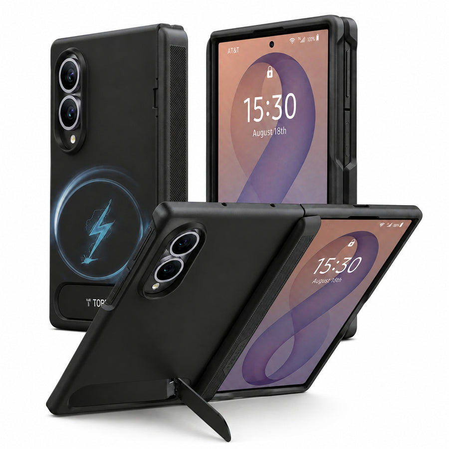 Torras Galaxy Z Fold8 Ostand L1 Guardian Case   - Black