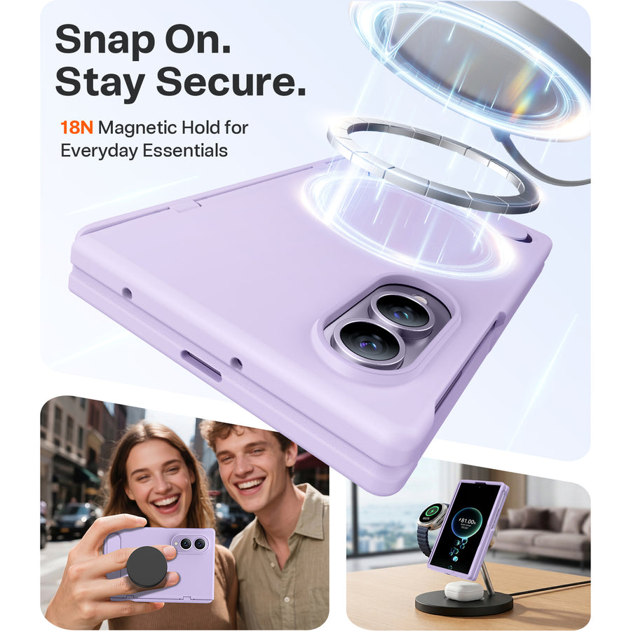 Torras Galaxy Z Fold8 Ostand L1 Guardian Case   - Light Purple
