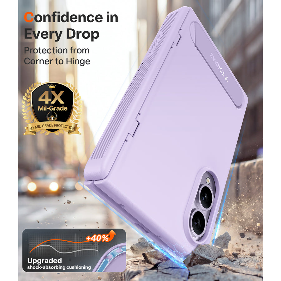 Torras Galaxy Z Fold8 Ostand L1 Guardian Case   - Light Purple