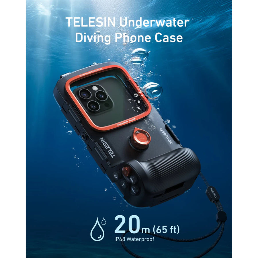 Telesin   Underwater Diving Phone Case For  iPhone & Android Phone Works with 99% of phones (5.4" - 6.9")