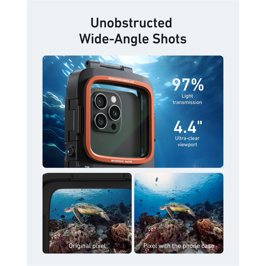 Telesin   Underwater Diving Phone Case For  iPhone & Android Phone Works with 99% of phones (5.4" - 6.9")
