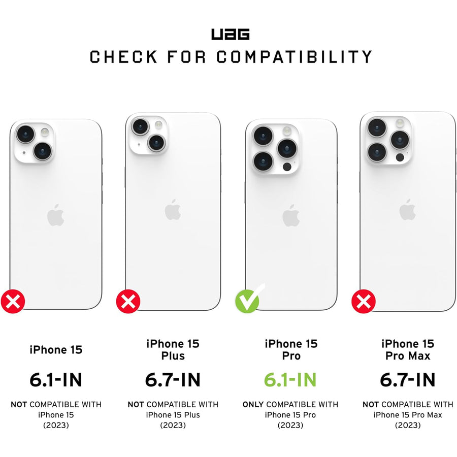 Urban Armour Gear 114286114341 - UAG Plyo Magsafe - iPhone 15 Pro - Ice/White
