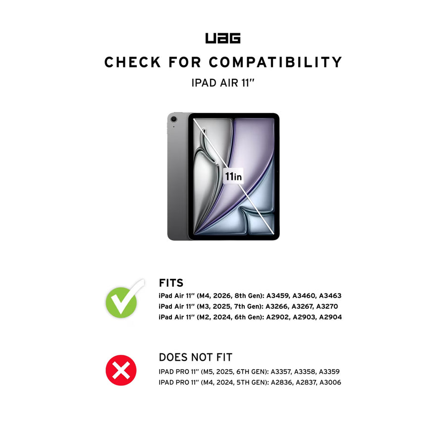 Urban Armour Gear 124474114040 - UAG Essential Armor - iPad Air 11" (2024) - Black