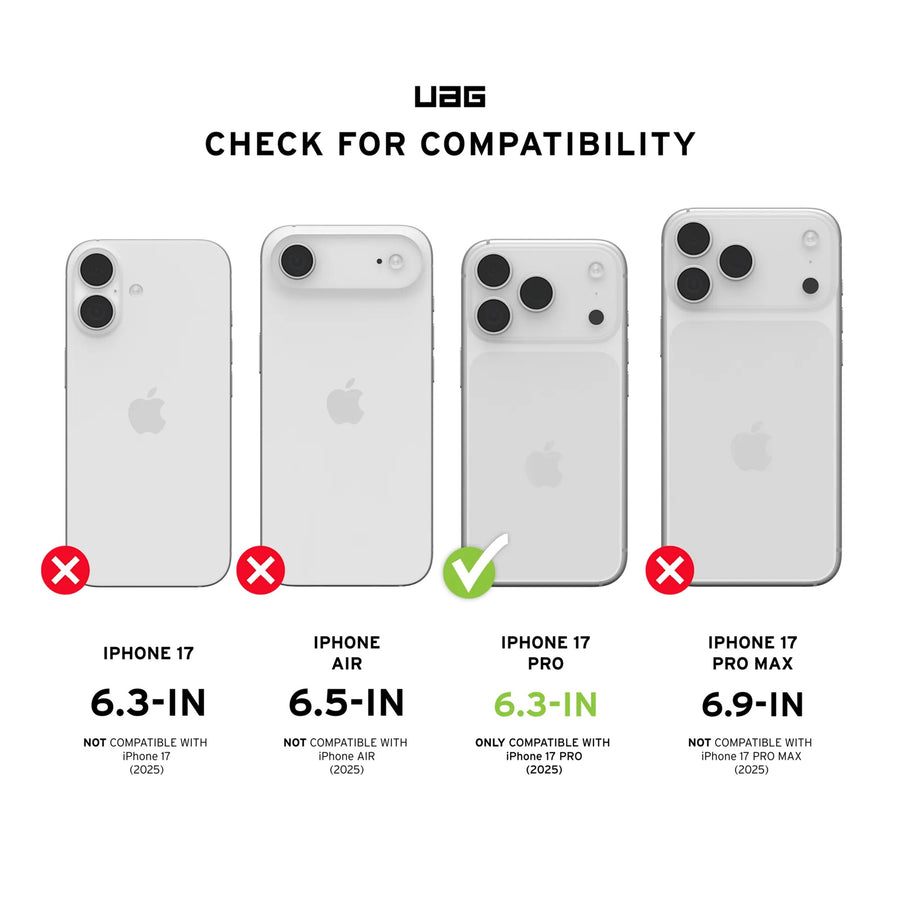 Urban Armour Gear 11452911404G - UAG Plyo (MS) - iPhone 17 Pro - Black/Clear Ombre