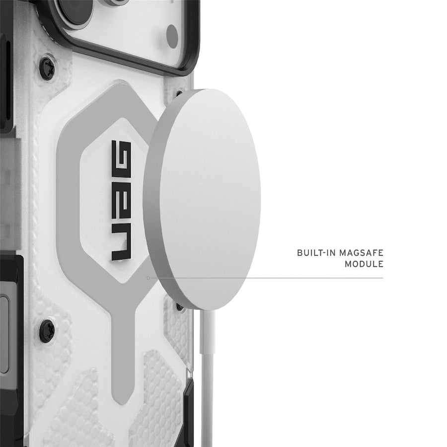 Urban Armor Gear iPhone 17 Pro Max (6.9") Pathfinder Clear MagSafe Phone Case - Ice/Silver