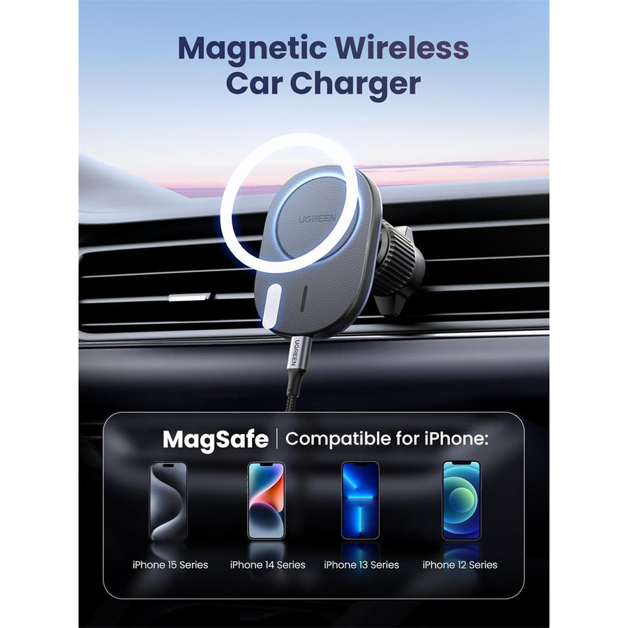 UGREEN  CD345 15W Magnetic Wireless Car Charger
