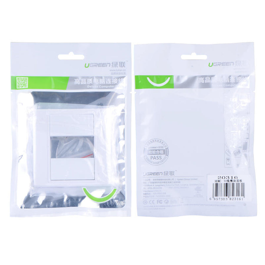 UGREEN UG-20316 Wall Plate Frame HDMI C, HDMI Casing Panel Socket 86 Module Full Hd King Mas