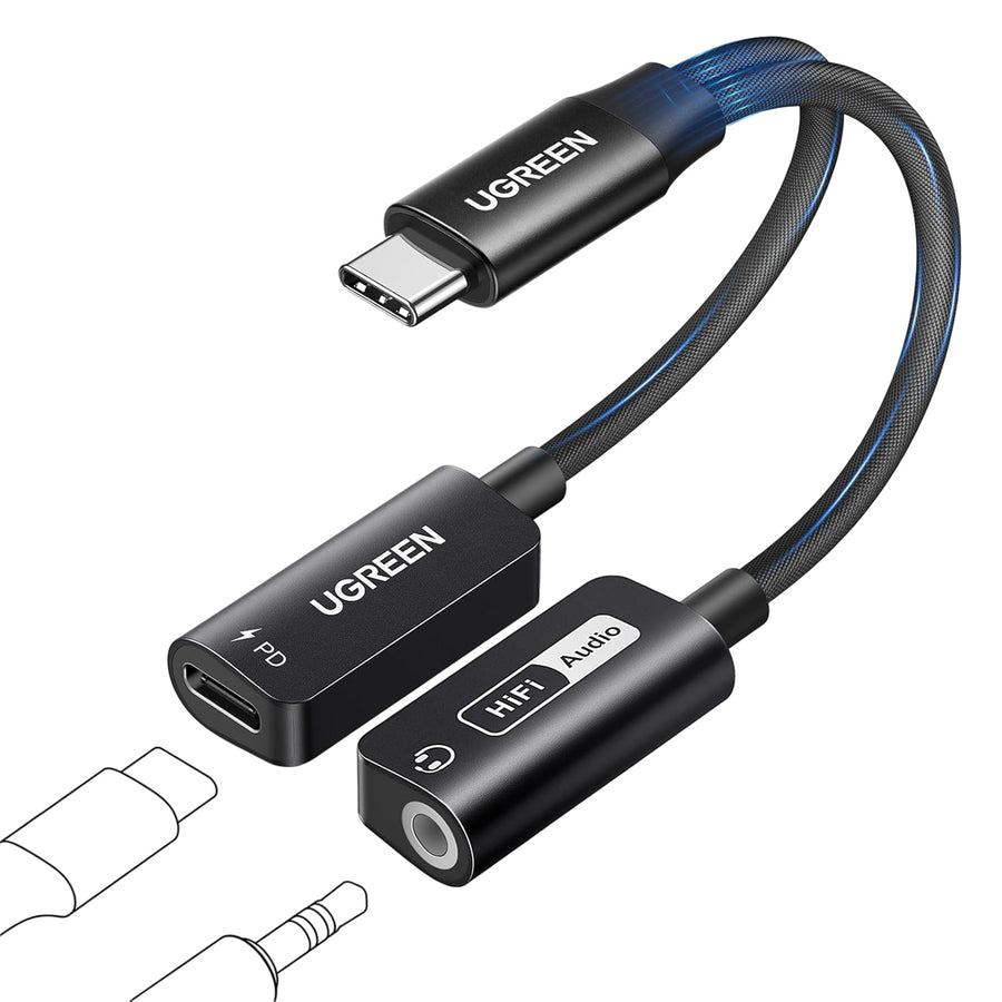 UGREEN UG-25837 USB-C to 3.5mm Audio Adapter with Power Delivery