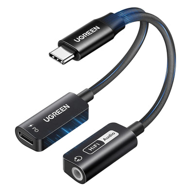 UGREEN UG-25837 USB-C to 3.5mm Audio Adapter with Power Delivery