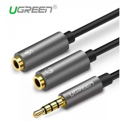 UG-30619 - Ugreen 3.5 Male To Dual 3.5 Female Headset Splitter Black
