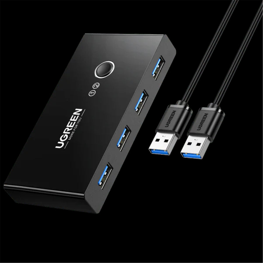 UGREEN UG-30768 USB 3.0 Sharing Switch Box, 2 Eingänge, 4 Ausgänge