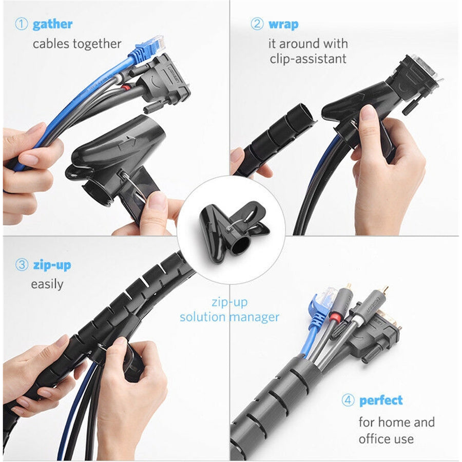 UGREEN  UG-30820  Cable Management Sleeve - 5m - Black