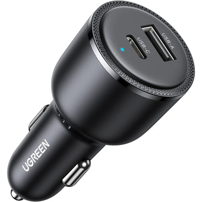 UG-35023 - UGREEN PD 63W Car Charger - USB-C & USB-A - PSS 45W Super Fast Charging 2.0 + QC 18W - Dual Port Charger