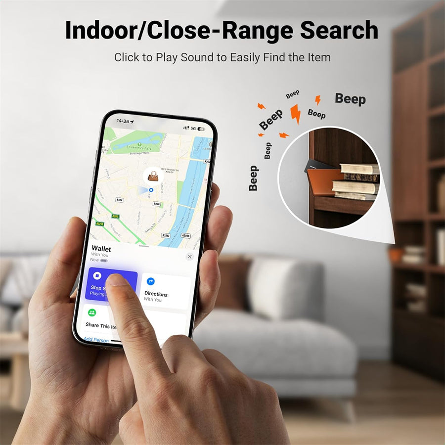 UGREEN 45298 Smart Finder / FineTrack Slim Apple Find My zertifiziert IP68 wasserdicht