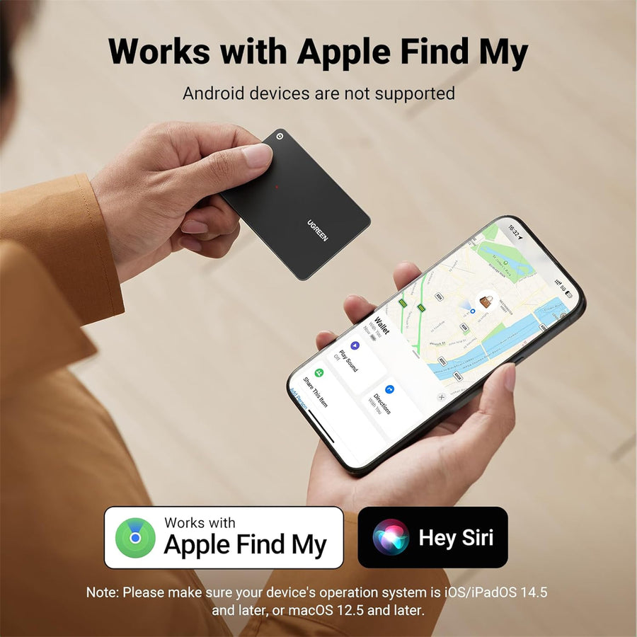 UGREEN 45298 Smart Finder / FineTrack Slim Apple Find My zertifiziert IP68 wasserdicht