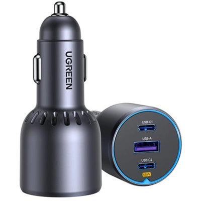 UGREEN 75W 3-Port Fast Car Charger