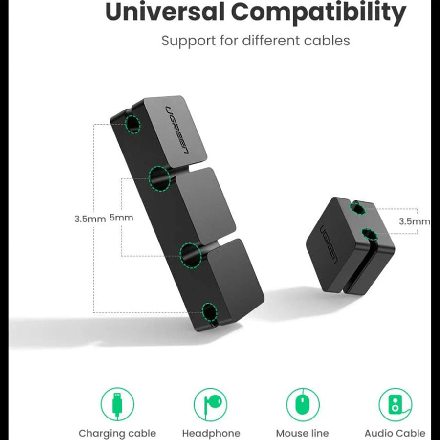 UG-70585 - UGREEN Cable Holder Clips (3+1 Combination) (Black)