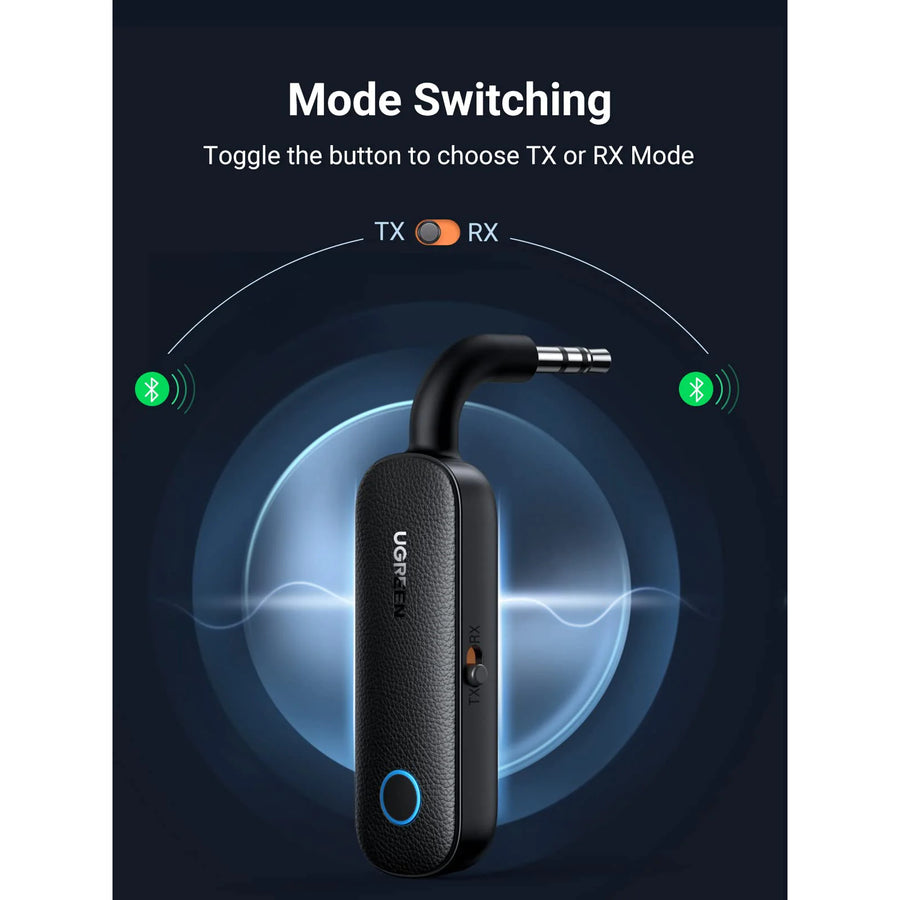 UGREEN UG-80893 Bluetooth 5.0 Transmitter & Receiver - 2 in 1 Wireless Aux BT 3.5mm Jack Adapter