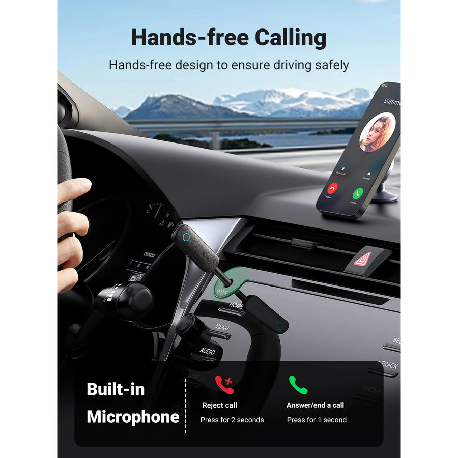 UGREEN UG-80893 Bluetooth 5.0 Transmitter & Receiver - 2 in 1 Wireless Aux BT 3.5mm Jack Adapter