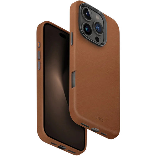 Uniq iPhone 16 Pro (6.3")   Lyden Vegan Leather Case - Caramel
